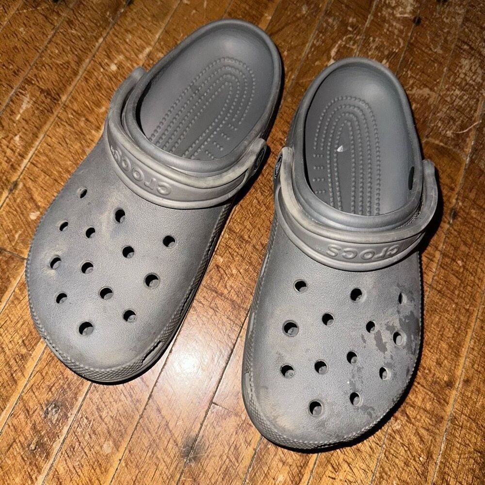 Crocs gray rubber arch support 7/9 ortho nursing clogs